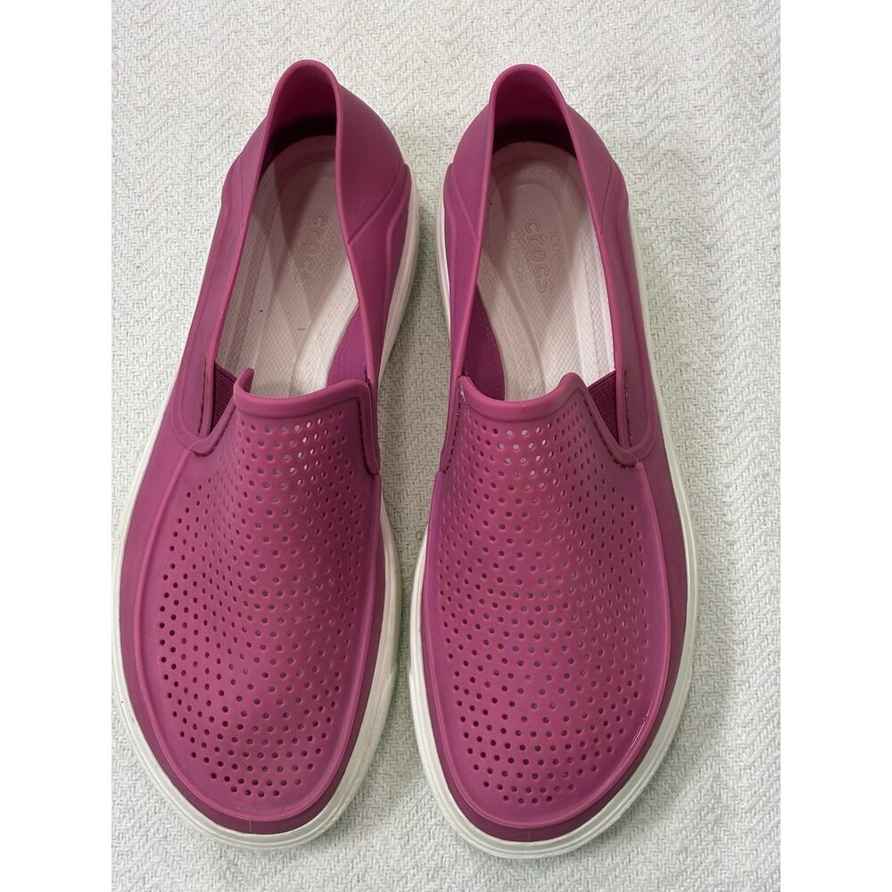 Crocs Citilane Roka Perforated Slip On Loafers Shoes Stone Pink Women Sz 9